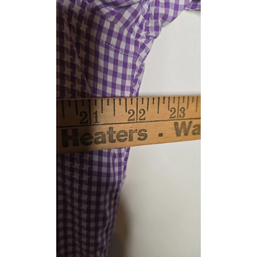 Robert‎ Graham Mens Shirt M Purple Micro Check Houndstooth Flip Cuff Button Up